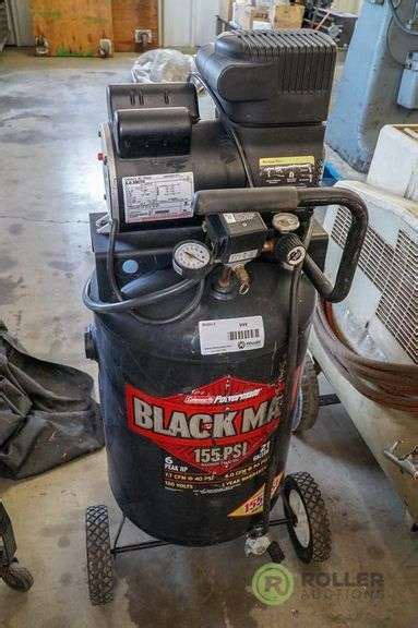 Coleman Black Max Vertical Air Compressor Hp Gallon Roller Auctions