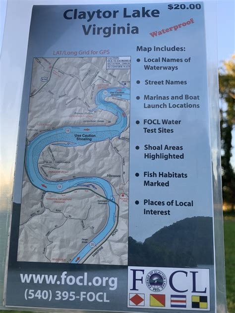 Lake Map 2022 — Friends Of Claytor Lake