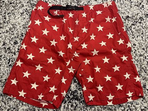 Denim And Supply Ralph Lauren Red Star Spangled Banner Shorts Medium Ebay