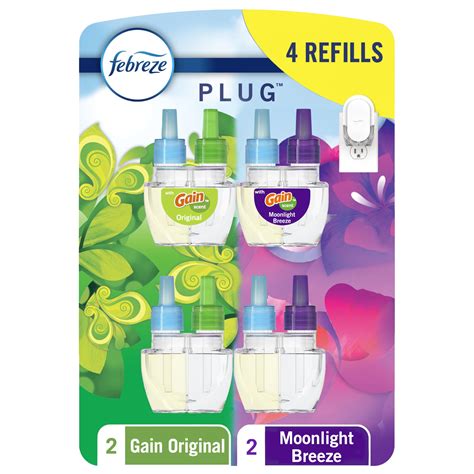 Febreze Odor Fighting Fade Defy Plug Air Freshenergain Moonlight