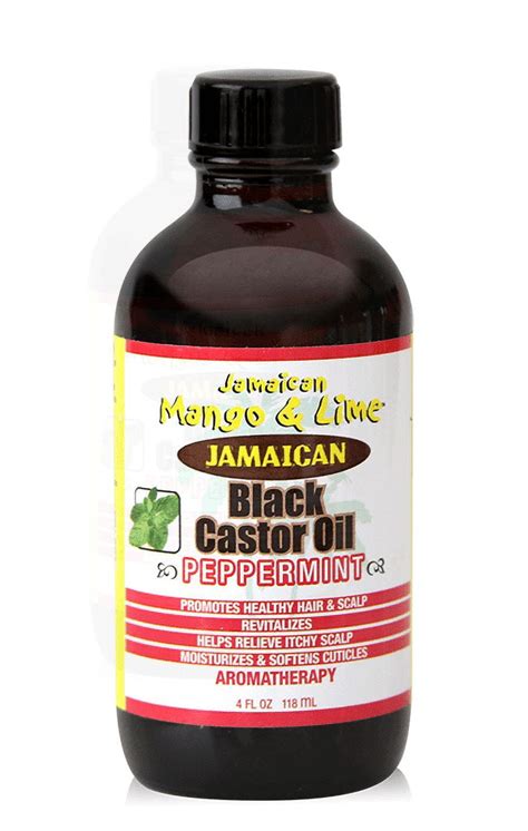 Jamaican Mango And Lime Black Castor Oil With Peppermint 4 Fl Oz Dry Hair Unisex