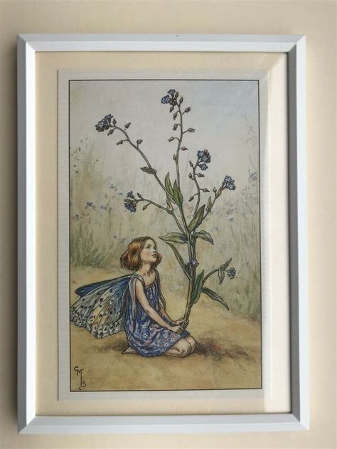 Flower Fairies Framed Print Forget Me Not Fairy Cicely Mary Barker