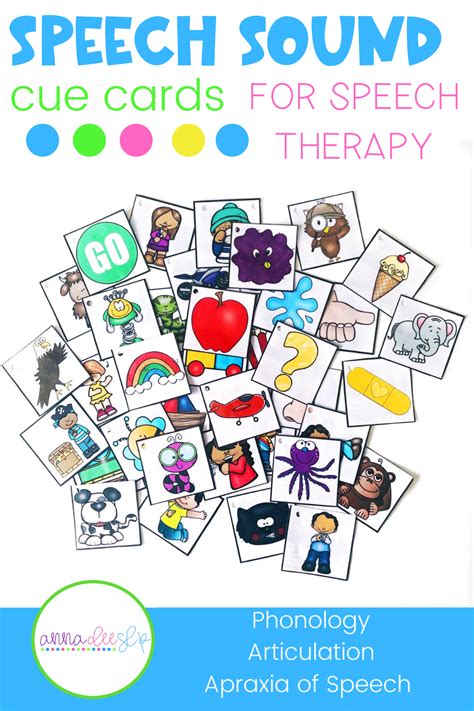 Articulation And Apraxia Speech Sound Cue Cards For Speech Therapy