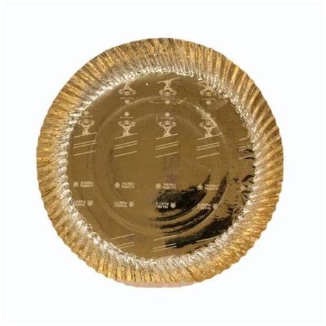 Inch Golden Printed Paper Plate At Rs Piece Paper Plates In