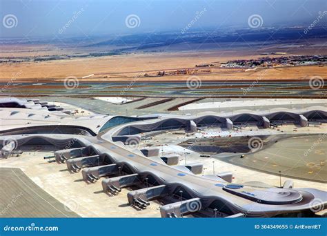 Abu Aerial View Of International Airport Abu Dhabi United Arab