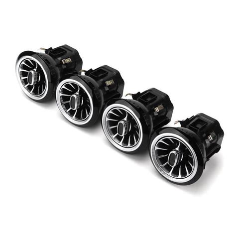 ZJCHAO Turbo Air Vent 4pcs 64 Couleurs Avant LED Turbine Air Vent Kit