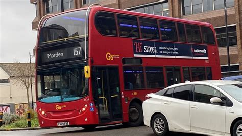 ADL Enviro400 Trident Go Ahead London E124 LX09FBZ Route 157 Morden