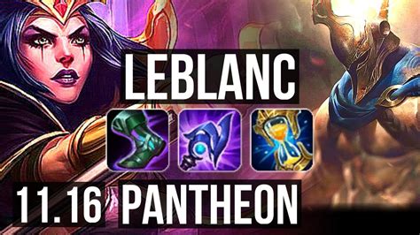 LEBLANC Vs PANTHEON MID 10 1 8 68 Winrate Legendary KR Diamond