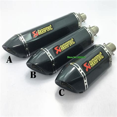 Motorcycle Akrapovic Exhaust Universal Id Mm Length Mm Stainless