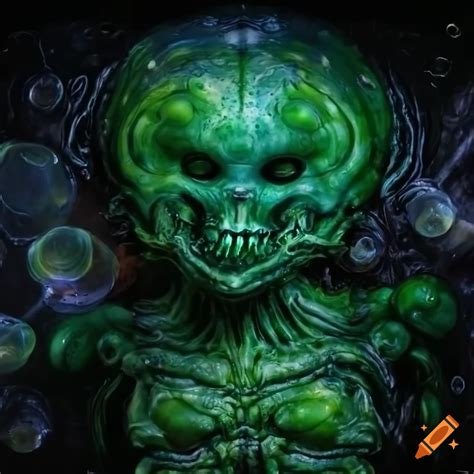 H R Giger Inspired Creepy Alien In 2d Metroid Game