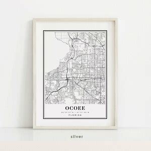 Ocoee Florida Map Ocoee FL Map Ocoee City Map Ocoee Print - Etsy