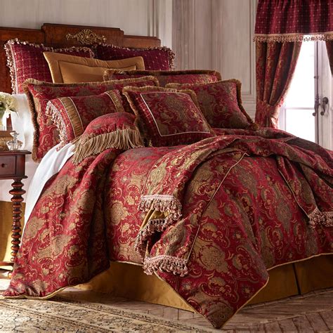 China Art Ruby Red Asian Inspired Comforter Bedding