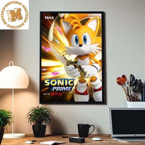 Tails In Sonic Prime Exclusive Character Home Decor Poster Canvas