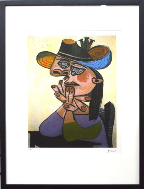 Pablo Picasso Seated Woman With Blue Hat Mutualart