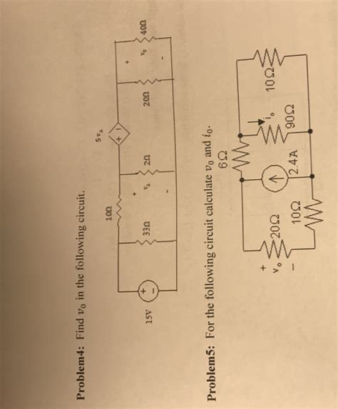 Solved Problem4 Find Vo In The Following Circuit 10Ω 330