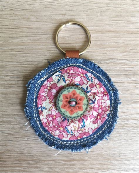 Piece Unique Porte Cl S Boh Me En Jean S En Porte Cl Denim