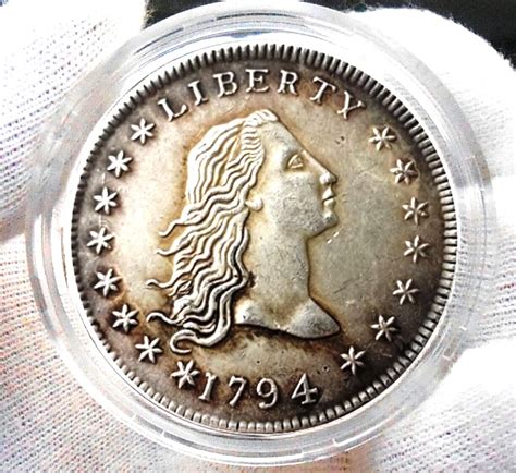 1794 Liberty Flowing Hair American US United States Dollar Silver Color