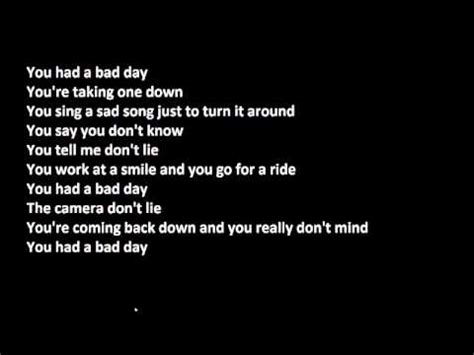 Daniel Powter Bad Day Lyrics Youtube