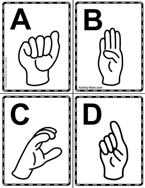 Sign Language Alphabet Printable