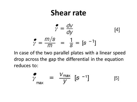 Shear Rate Equation