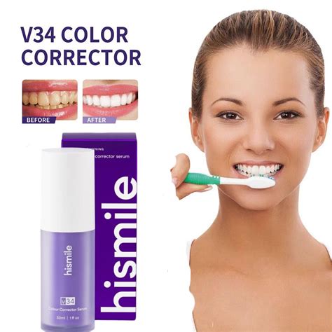 v34 color Corrector Branqueamento Dentário Roxo Remoção De Manchas