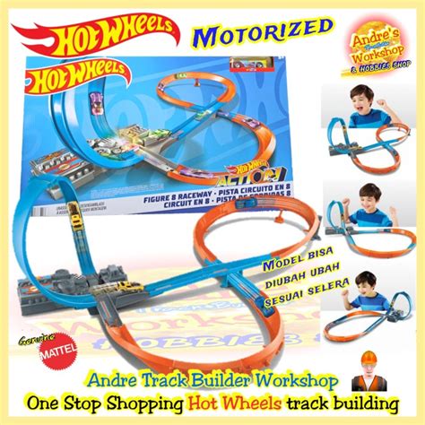 Jual Hotwheels Track Builder Figure 8 Raceway Ori Hot Wheels Track Circuit Komplit Inbox