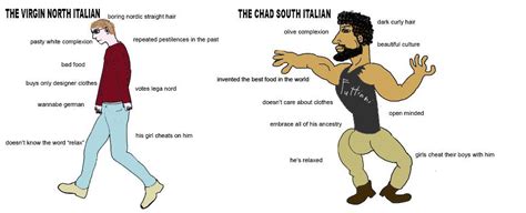 North Italian Vs South Italian Virgin Vs Chad Know Your Meme