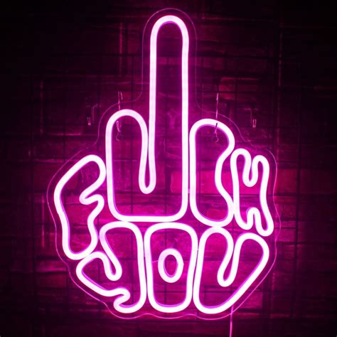 Fuck You Middle Finger Neon Sign Mdrnized