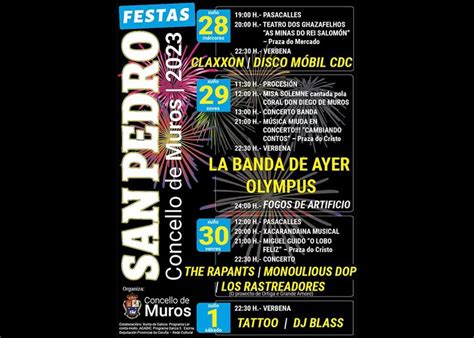 Fiestas de San Pedro de Muros A Coruña 2023 Un fin de semana lleno