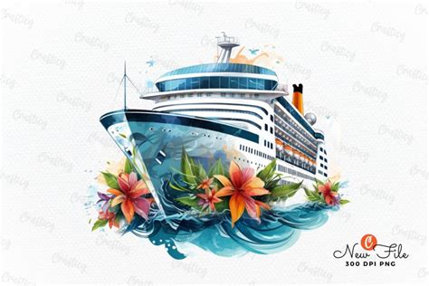 Cruise Ship Clipart Silhouette Outline Design Bundles