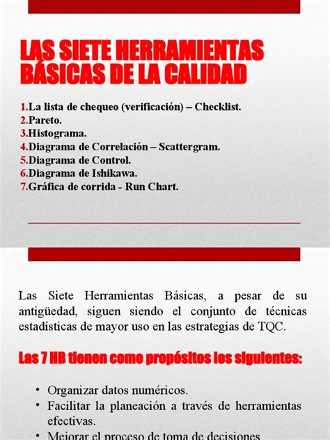 C9 Siete Herramientas Basicas De La Calidad Pdf Histograma Información