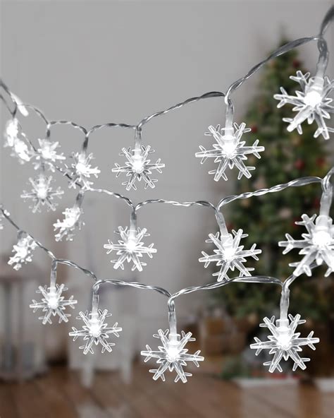 Snowflake Lights For Christmas Decorations Indoor Ft Led