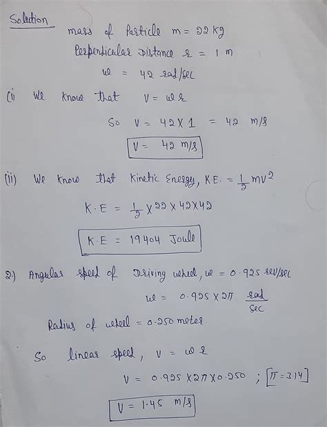 Solved Section Consider A Particle Of Mass M Kg Revolving