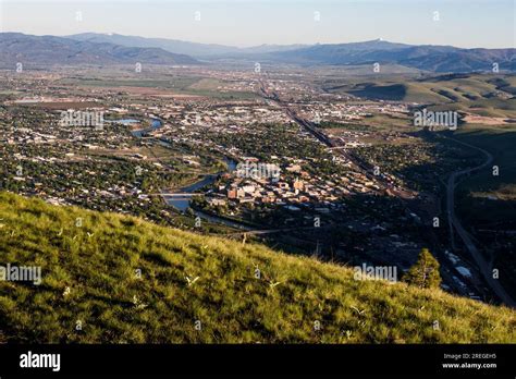 Missoula Montana With The Clark Fork River Viewed From Mount Sentinel