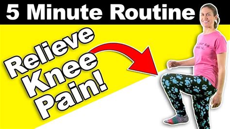 Knee Pain Relief Exercises 5 Minute Real Time Routine Youtube Knee Pain Relief Knee Pain