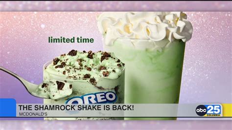 The Shamrock Shake Is Back At Mcdonalds Abc Columbia