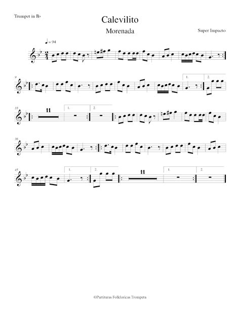 Letra Y Partitura Morenada Clavelito Super Impacto