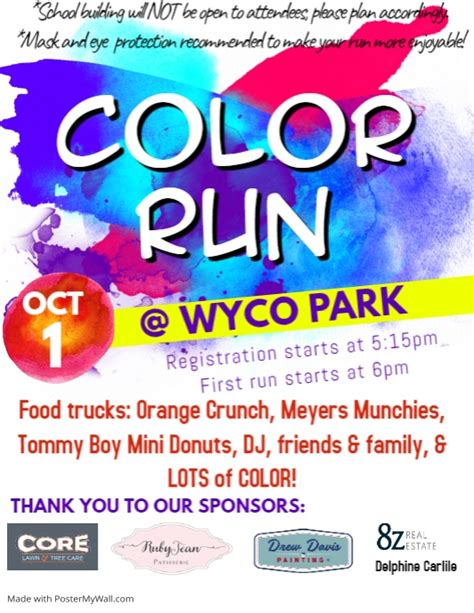 Copy Of Copy Of Color Run Flyer Postermywall