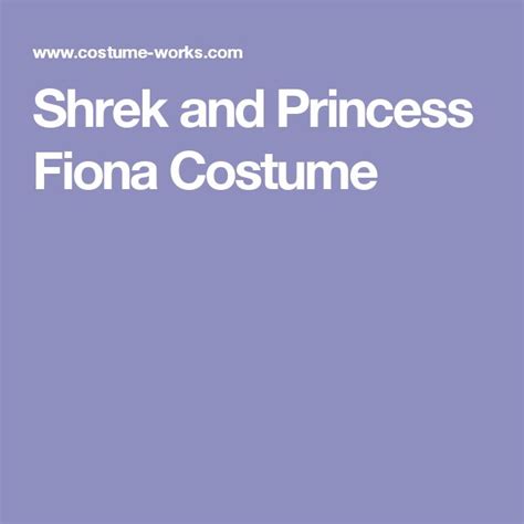 Shrek And Princess Fiona Halloween Costume Contest At Costume Works