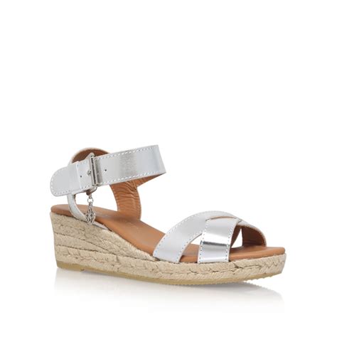 Silver Wedge Sandals