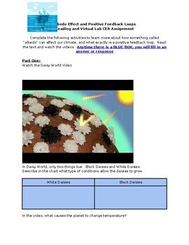 Albedo Effect and Positive Feedback Loops: Interactive Reading and Virtual Lab