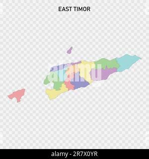 Timor Oriental Mapa Pol Tico De Las Divisiones Administrativas