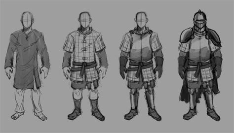 Knight Character Concept Sketches 1 By Davidscribble On Deviantart