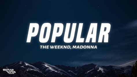 The Weeknd Playboi Carti Madonna Popular Lyrics YouTube