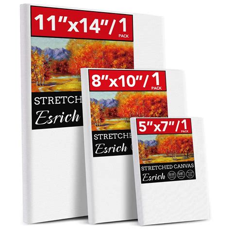 3 Pack Painting Canvases - 11x14, 5x7, 8x10 for Oil & Acrylic Paint ...