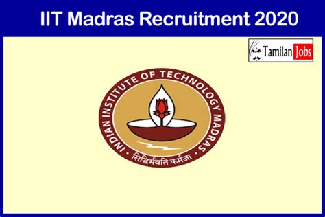 IIT Madras Recruitment 2020 Out Apply Online Laboratory Technician Jobs