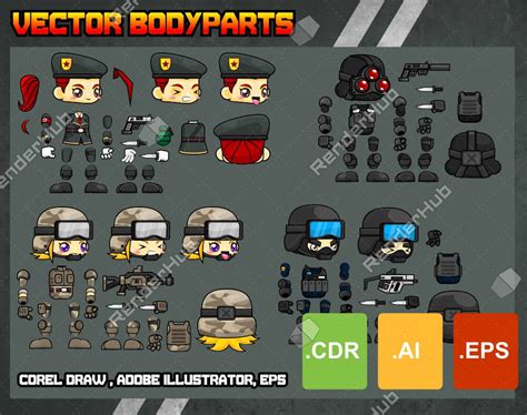 Soldier Game Sprite Bundle By Pzuh