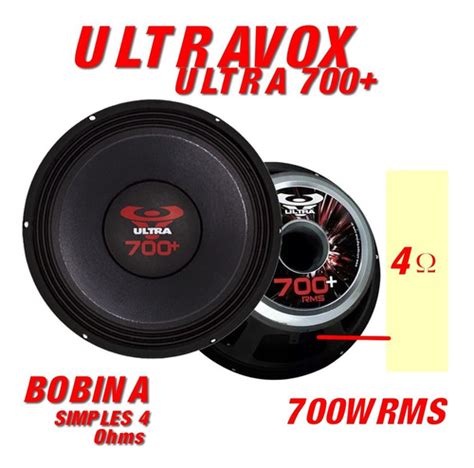 Pe As Alto Falante Woofer Ultravox Ultra Pol Ohms Frete Gr Tis