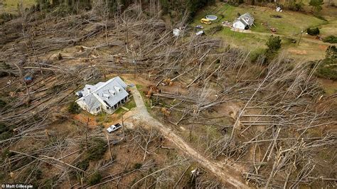 Drone Video Shows Perfectly Intact House Surrounded By Total