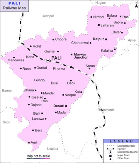 Map Of Pali District Rajasthan Carlye Albertina